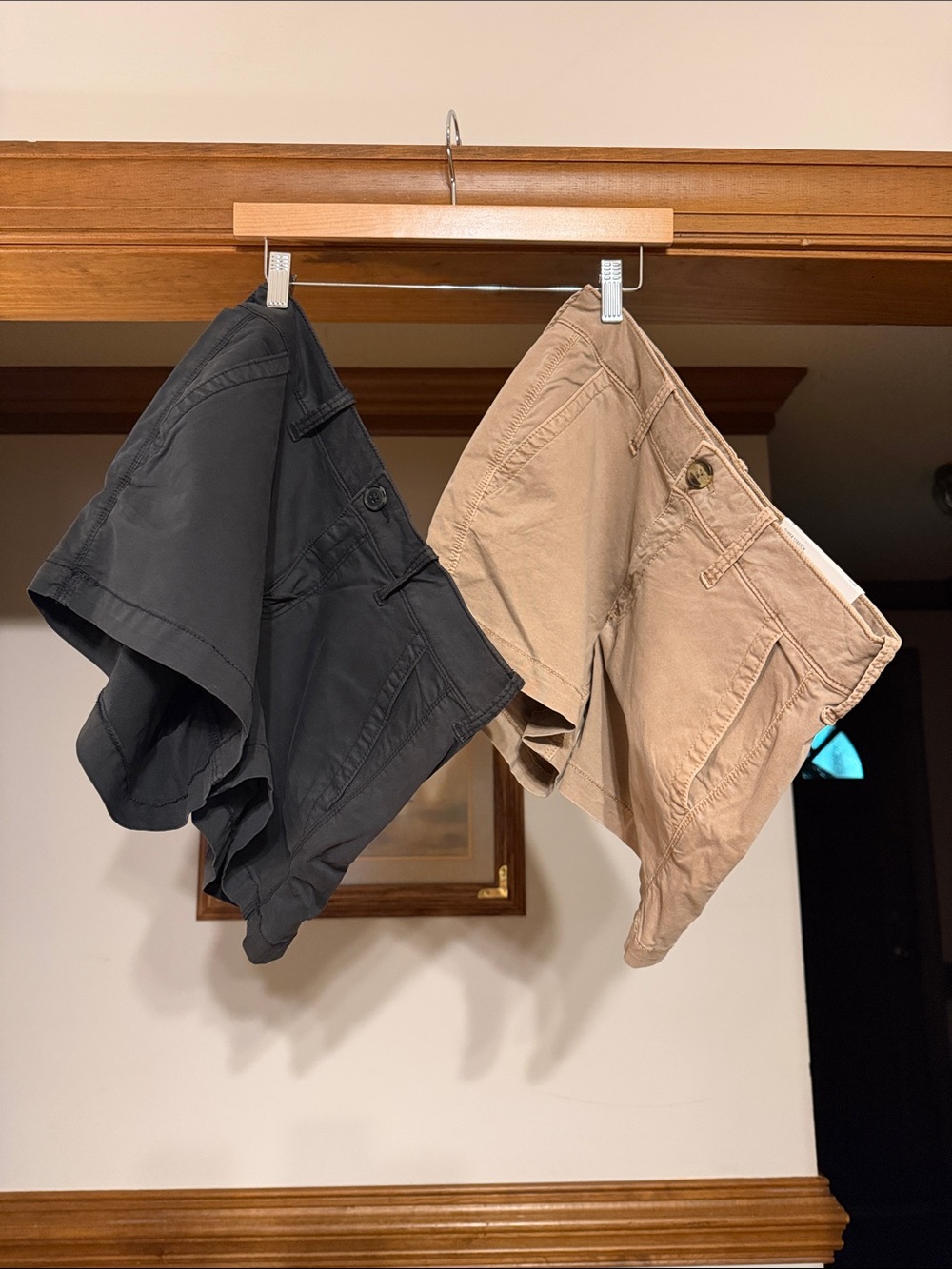 American Eagle Outfitters Shorts Duo in Black and Khaki